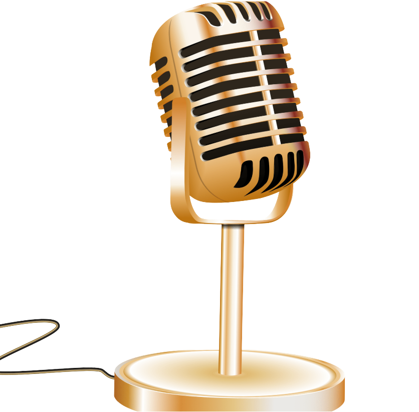 Classic golden microphone